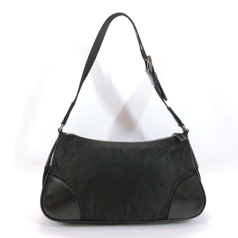prada black leather shoulder bag
