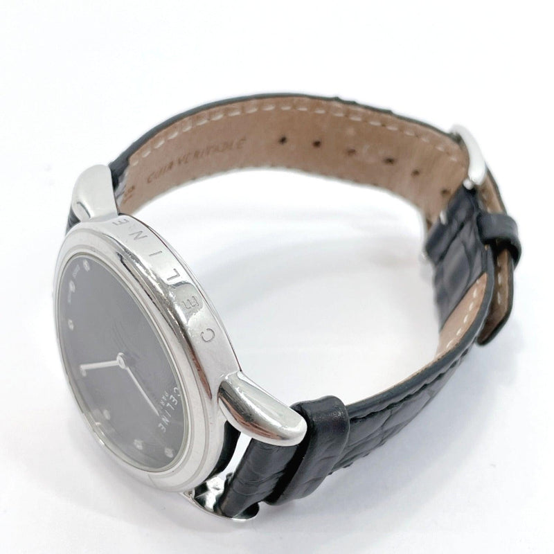 CELINE Watches Macadam Quartz Stainless Steel Silver black unisex Used - JP-BRANDS.com