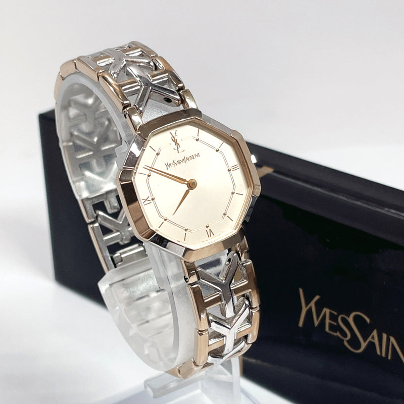 YVES SAINT LAURENT Watches 4620-E62143 quartz Stainless Steel gold Silver Women Used