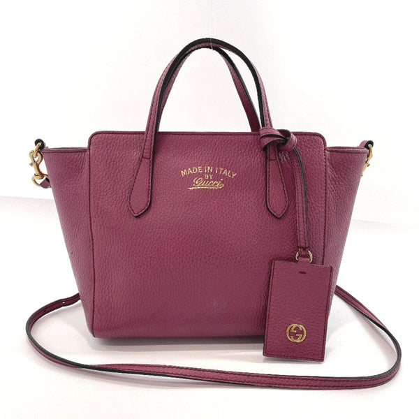 GUCCI Handbag 368827 2way leather purple Women Used - JP-BRANDS.com