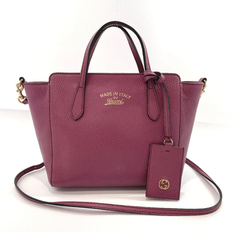 GUCCI Handbag 368827 2way leather purple Women Used – JP-BRANDS.com