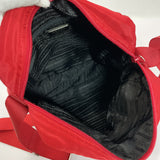 PRADA Shoulder Bag Nylon Red Women Used