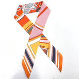 HERMES scarf Twilly silk Orange pink Women Used - JP-BRANDS.com