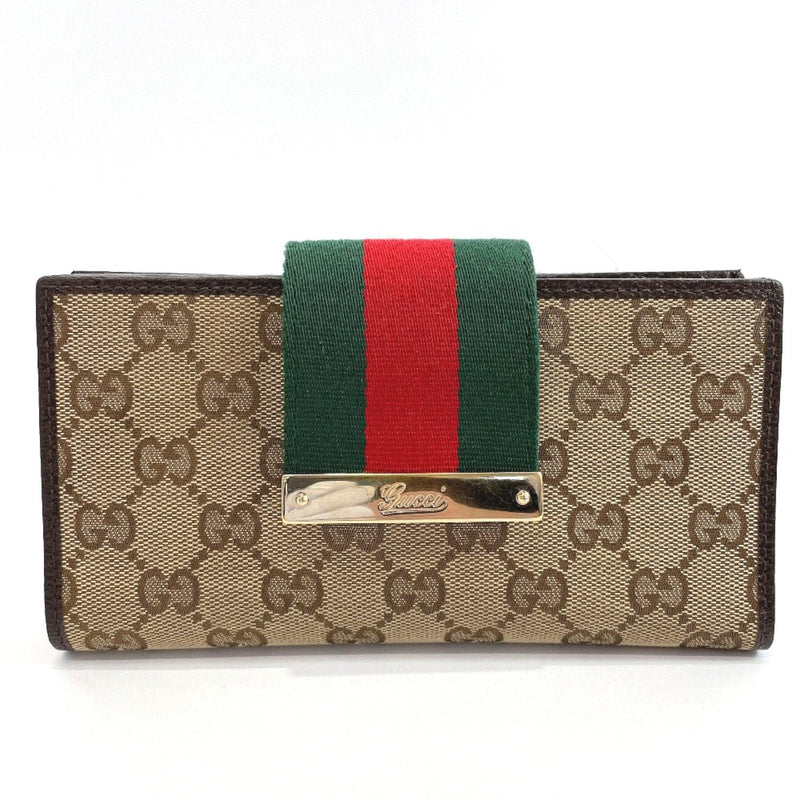 GUCCI purse 181668 Sherry line GG canvas Brown green Women Used –