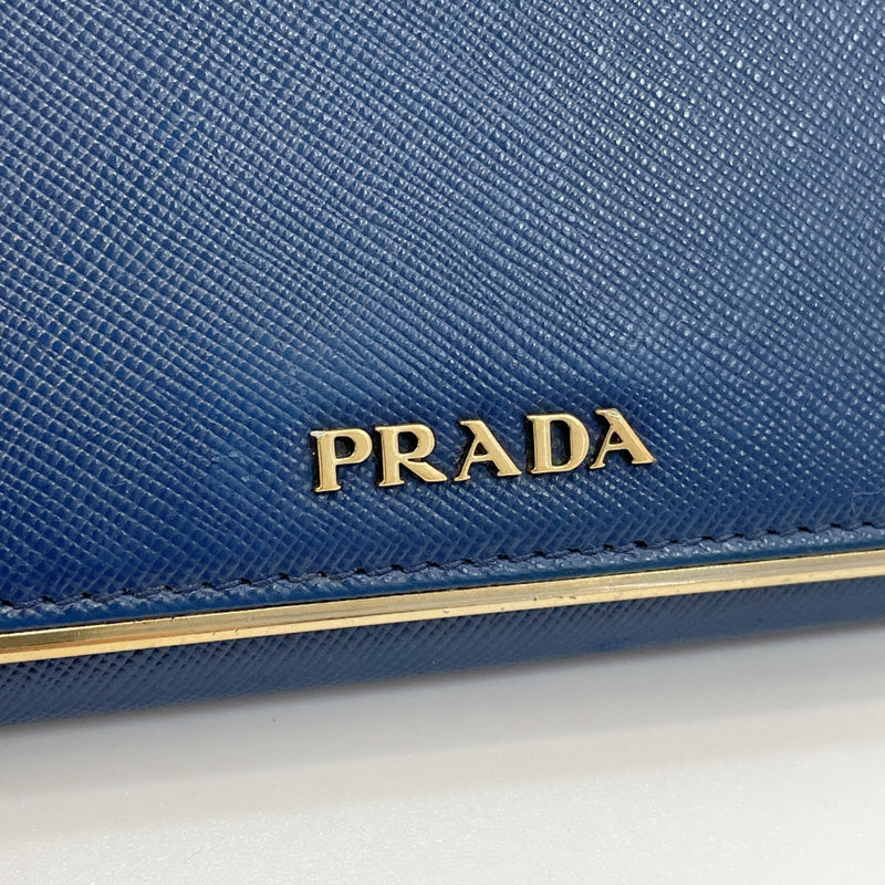 PRADA purse Safiano leather blue Women Used