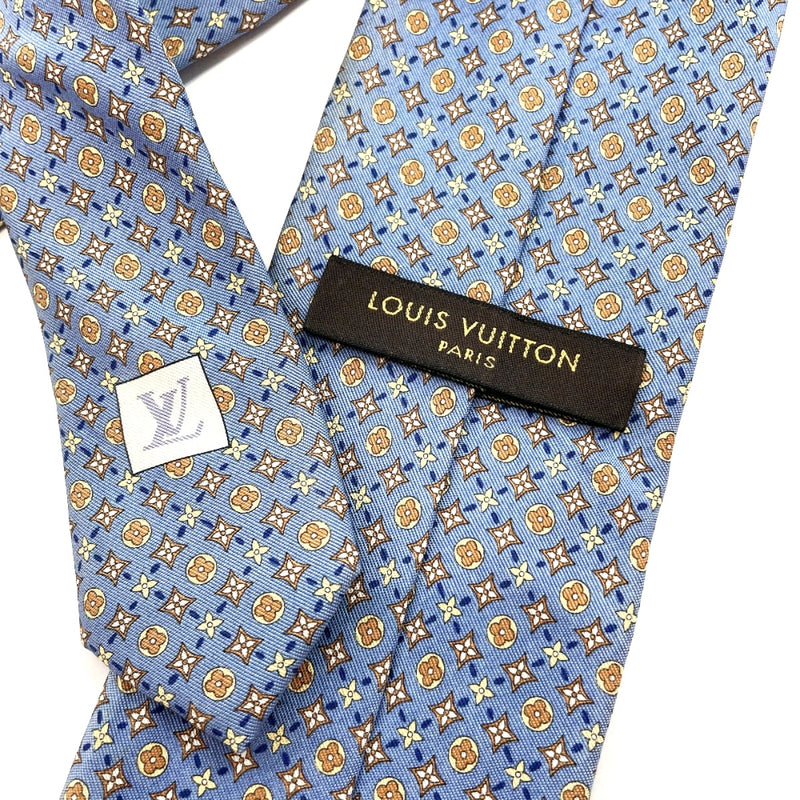 LOUIS VUITTON tie silk blue mens Used