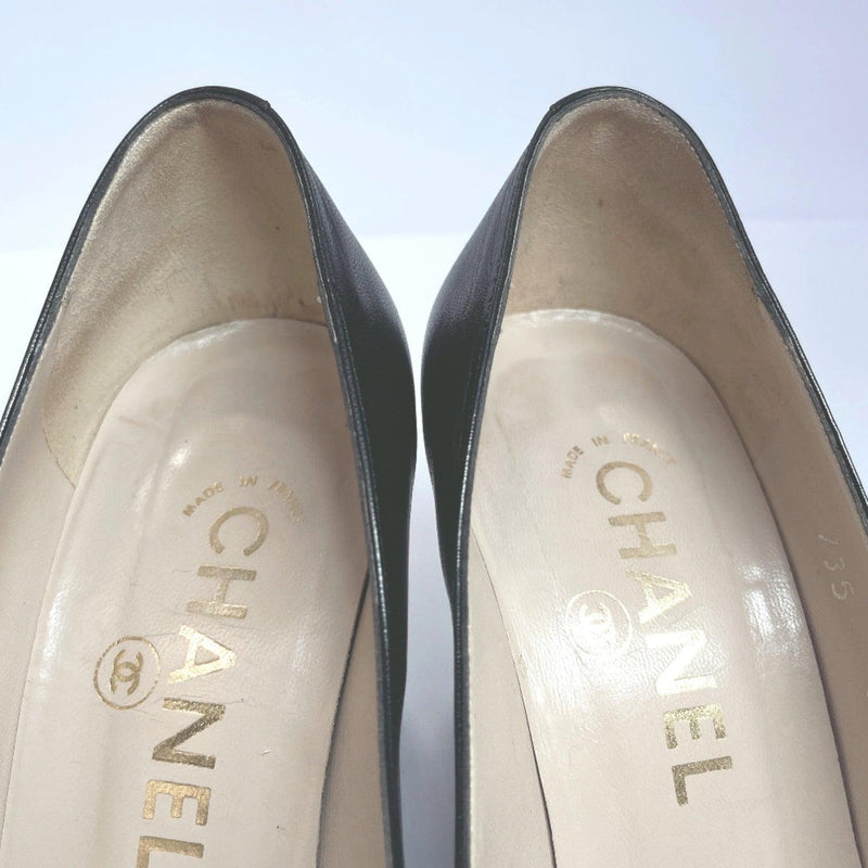 CHANEL pumps A07753 COCO Mark leather black Women Used - JP-BRANDS.com