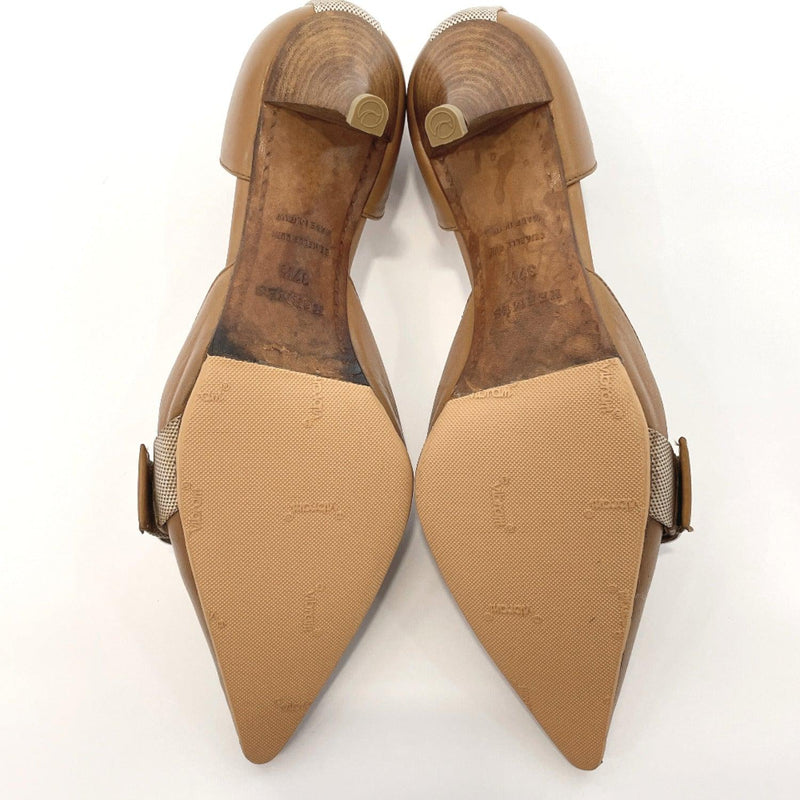 HERMES pumps Buckle pointed toe leather Brown Women Used - JP-BRANDS.com