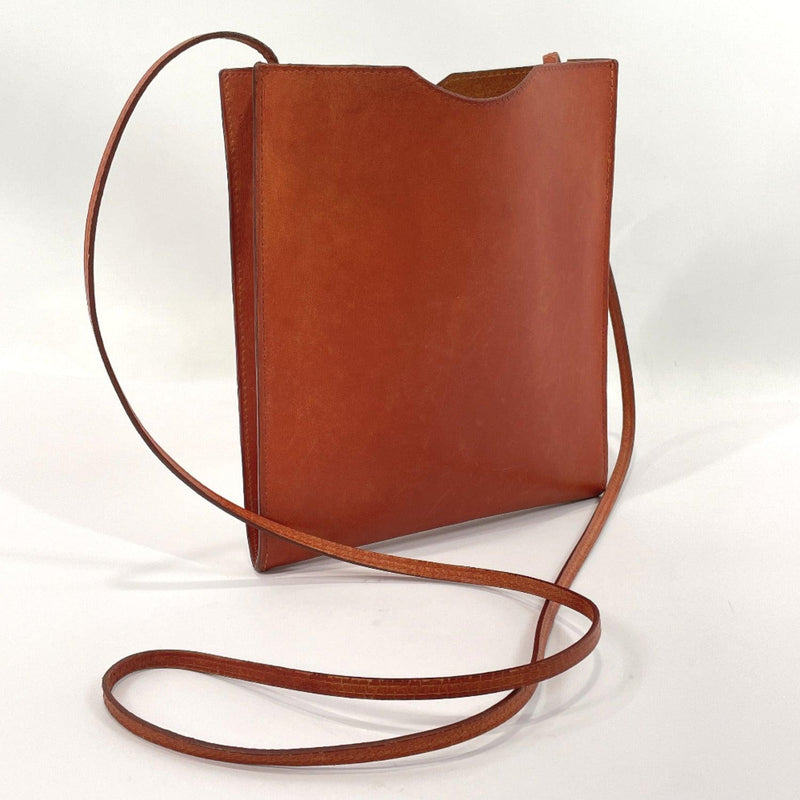 HERMES Shoulder Bag Omenitu leather Brown Women Used - JP-BRANDS.com