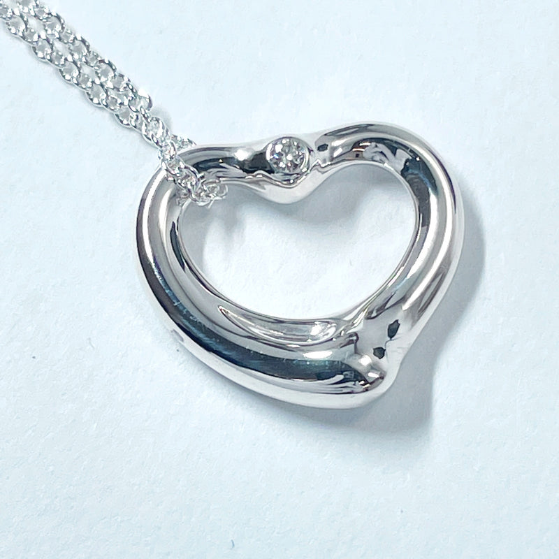 TIFFANY&Co. Necklace Open heart diamond Silver925/diamond Silver Women Used