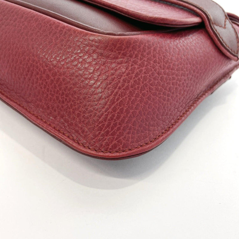 CARTIER Clutch bag Must Line vintage leather Bordeaux Women Used - JP-BRANDS.com