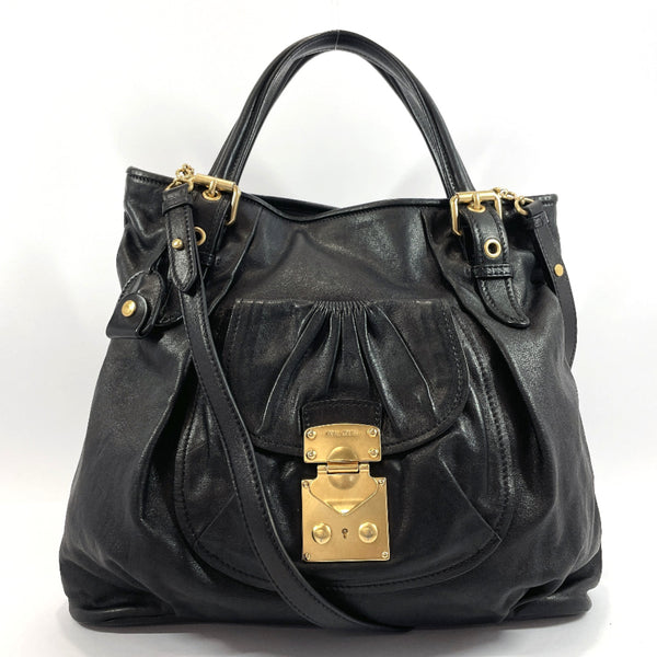MIUMIU Tote Bag 2way leather black Women Used