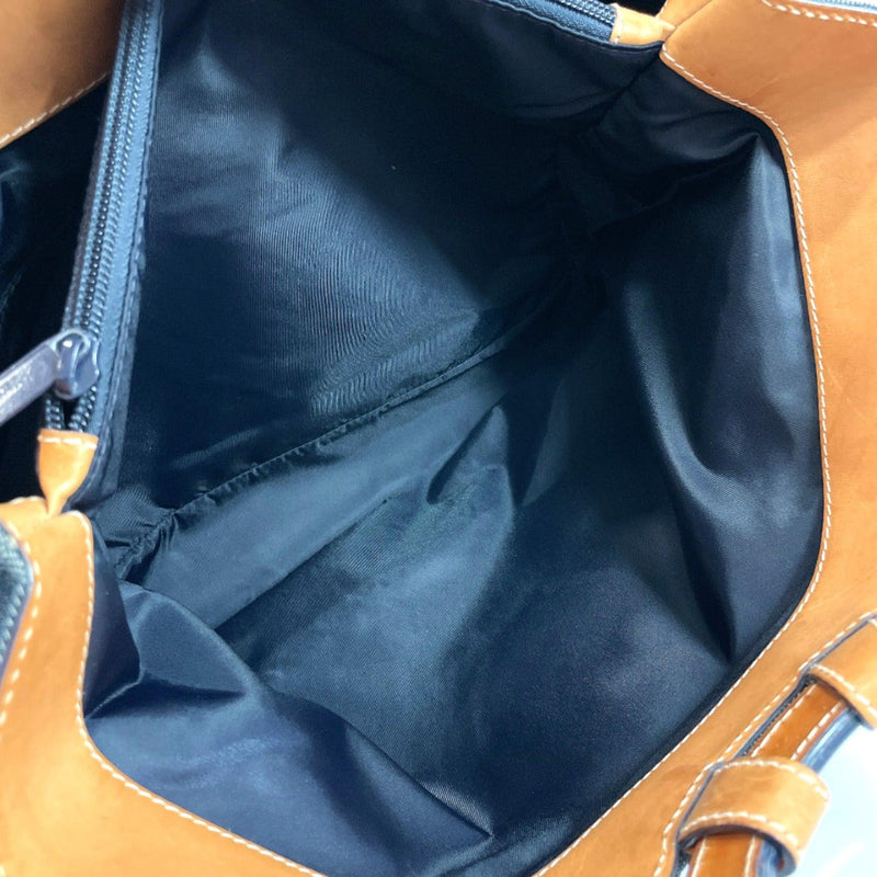 HUNTING WORLD Tote Bag denim/leather Navy Brown Women Used - JP-BRANDS.com