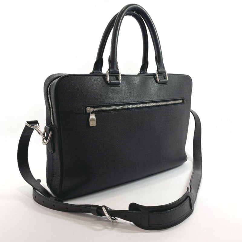 LOUIS VUITTON Business bag M30643 Port Documan Taiga black mens Used - JP-BRANDS.com