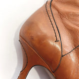 LOUIS VUITTON boots short boots leather Brown Women Used - JP-BRANDS.com