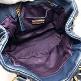 Miu Miu Handbag Materasse 2way lambskin/Gold Hardware Navy gold Women Used