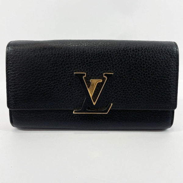 LOUIS VUITTON purse M61248 Portefeiulle Capuccine Taurillon Clemence black Women Used - JP-BRANDS.com