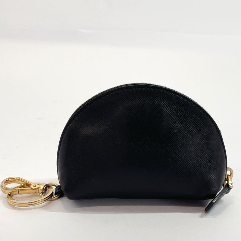 PRADA coin purse leather Black Women Used