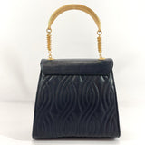 FENDI Handbag vintage leather Black Gold Hardware Women Used - JP-BRANDS.com