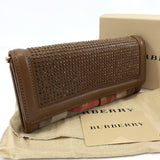 BURBERRY purse Vintage check canvas/leather Brown Women Used - JP-BRANDS.com