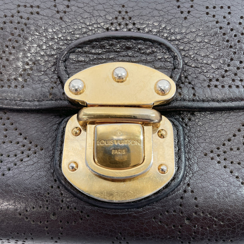 LOUIS VUITTON purse M95968 Portefeiulle Amelia Monogram Mahina Dark brown Women Used