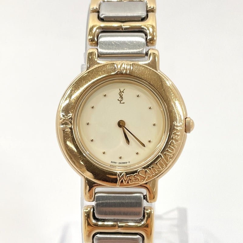 YVES SAINT LAURENT Watches GN-4-S quartz vintage Stainless Steel gold Women Used