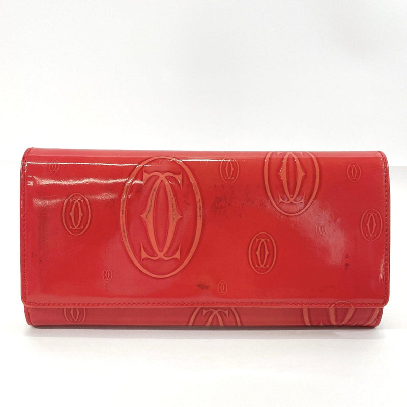 CARTIER purse happy Birthday Patent leather Red Women Used - JP-BRANDS.com