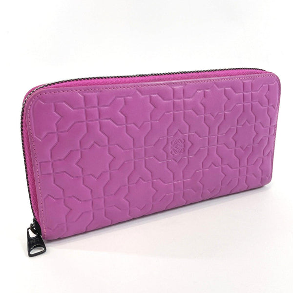 LOEWE purse 101211 Zip Around leather purple Women Used - JP-BRANDS.com