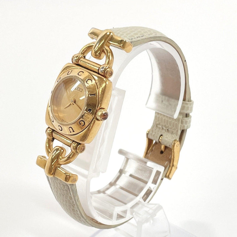 GUCCI Watches 6300 Quartz vintage Stainless Steel/leather gold Women Used - JP-BRANDS.com
