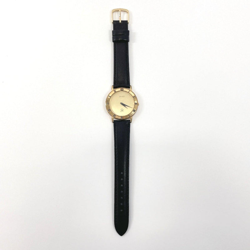 GUCCI Watches 3001M Quartz vintage Stainless Steel/leather gold mens Used - JP-BRANDS.com