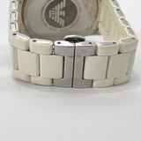 Emporio Armani Watches AR-5859 quartz Stainless Steel/rubber Silver white mens Used - JP-BRANDS.com