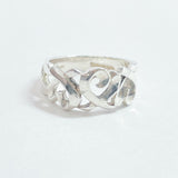 TIFFANY&Co. Ring Triple rubbing heart Silver925 12 Silver Women Used