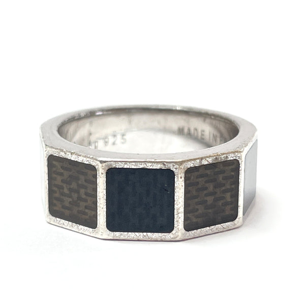 Louis Vuitton Vintage Black & Silvertone Damier Ebene Ring