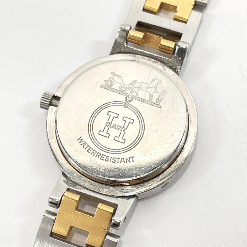 HERMES Watches Clipper oval quartz metal Silver Women Used - JP-BRANDS.com