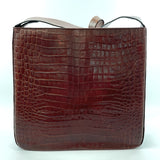 Salvatore Ferragamo Shoulder Bag AQ-216 Gancini embossing one belt vintage leather/Gold Hardware Brown Women Used