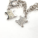 CELINE bracelet Brazon Rhinestone metal Silver Women Used - JP-BRANDS.com