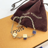 LOUIS VUITTON bracelet M66060 Bra Rubbed gambling metal/Swarovski gold purple Women Used - JP-BRANDS.com