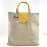 HUNTING WORLD Tote Bag canvas/leather beige yellow unisex Used - JP-BRANDS.com