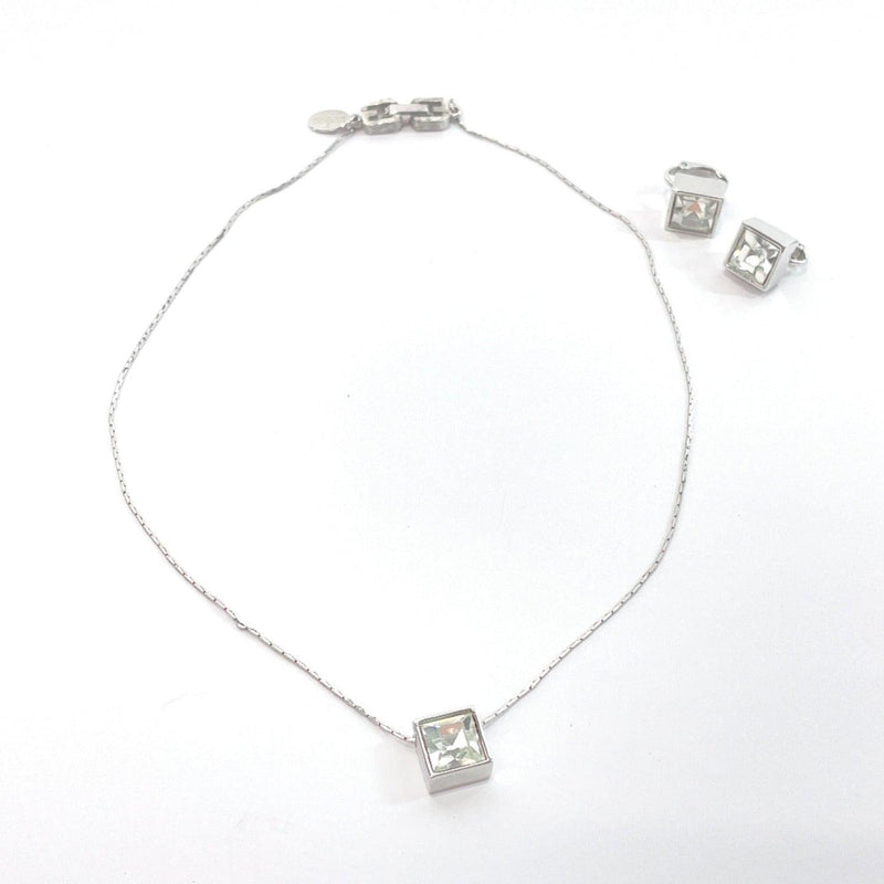 GIVENCHY Necklace Earing set metal/Rhinestone Silver Women Used - JP-BRANDS.com
