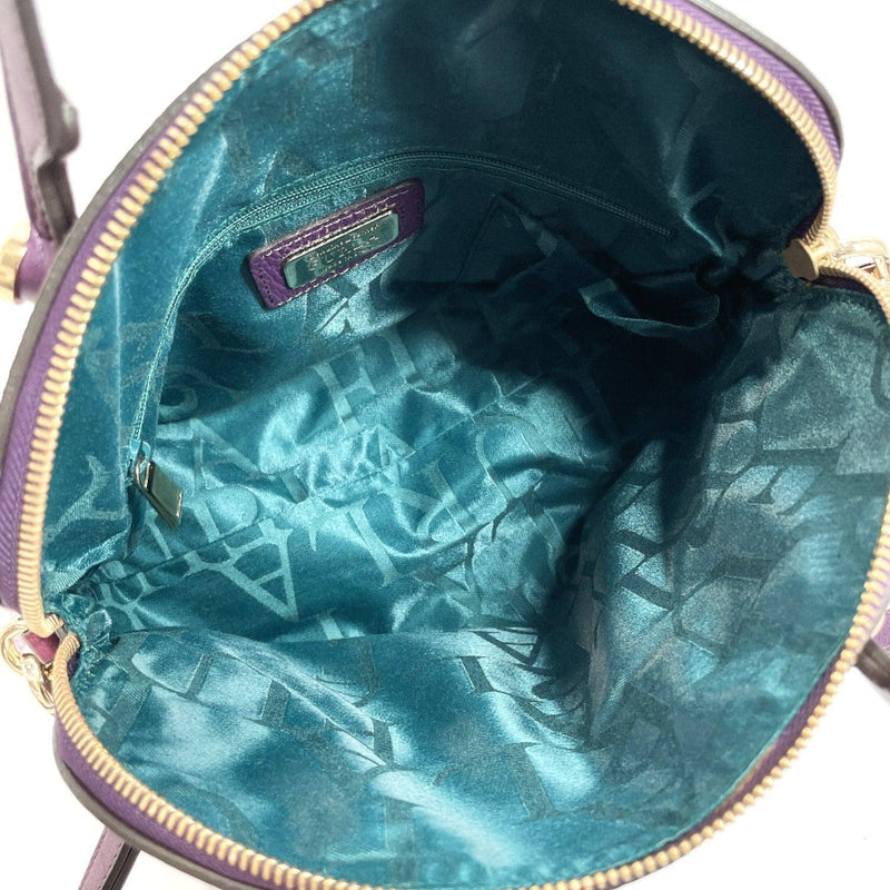 Furla Handbag Piper 2way leather/Gold Hardware purple Women Used - JP-BRANDS.com