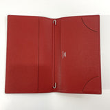 HERMES Notebook cover Agenda Vision 2 Courchevel wine-red □KCarved seal Women Used - JP-BRANDS.com