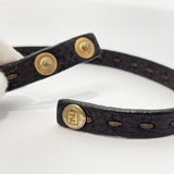 FENDI bracelet Celeria leather Brown Women Used - JP-BRANDS.com