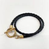 LOEWE bracelet leather/Gold Hardware Black unisex Used - JP-BRANDS.com