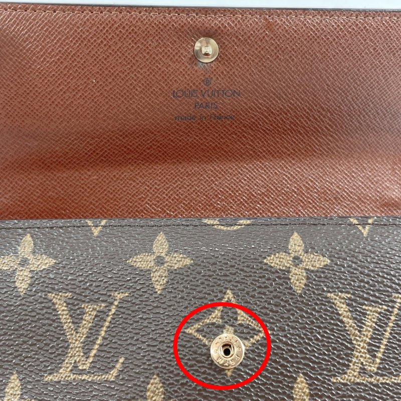 Louis Vuitton, Bags, Lv Louis Vuitton Vintage Monogram Snap Button Long  Wallet Accordion Style