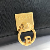 BALLY Clutch bag vintage leather Black gold Women Used - JP-BRANDS.com