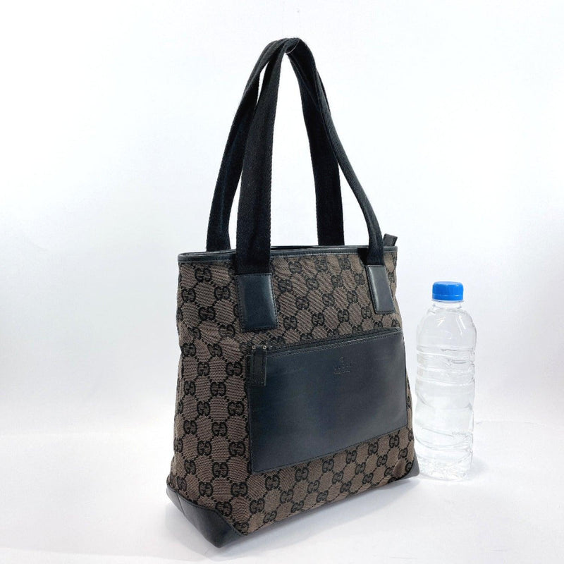 GUCCI Tote Bag 019.0402 GG canvas Brown Black Women Used - JP-BRANDS.com