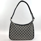 GUCCI Shoulder Bag 001.4198 one belt GG canvas/leather/Nylon Black Women Used - JP-BRANDS.com