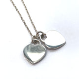 TIFFANY&Co. Necklace Return to TIFFANY & Co. Double heart tag Silver925/Synthetic resin Silver TIFFANY & Co. Blue Women Used