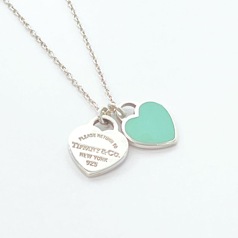 TIFFANY&Co. Necklace Return to TIFFANY & Co. heart Silver925/Synthetic resin Silver green Women Used