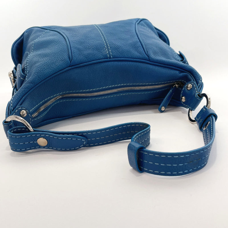 TOD’S Shoulder Bag leather blue Women Used